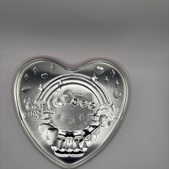 Hello Kitty Heart Shaped Metal Tin Container  Cupid Valentine Empty Tin - Picture 3 of 4